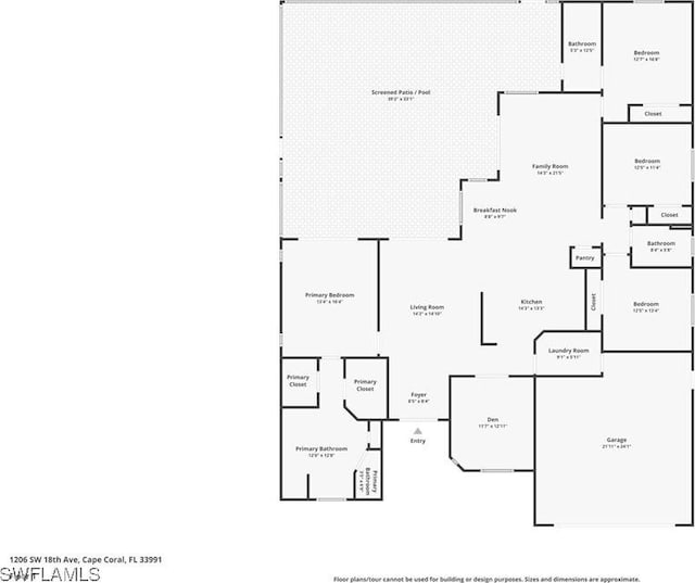 1206 SW 18th Ave, Cape Coral, FL 33991 - property floor plan