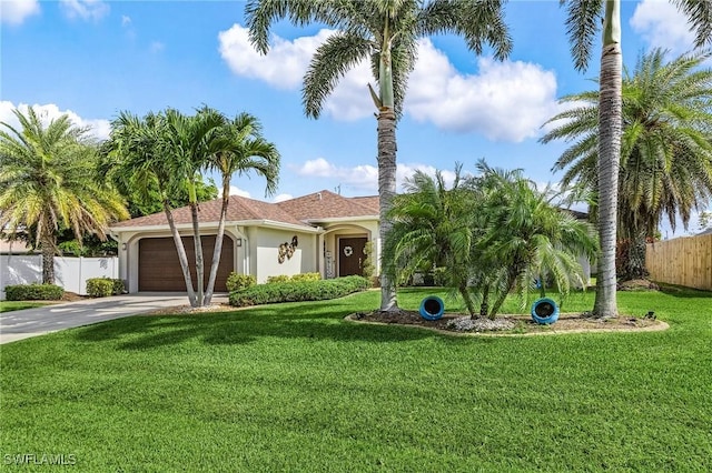 907 SE 19th Ter, Cape Coral, FL 33990 - view of front facade with stucco siding, a garage, and driveway