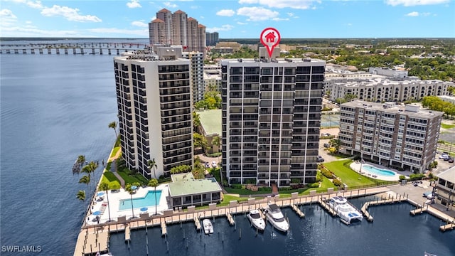 1920 Virginia Ave Unit 102, Fort Myers, FL 33901 - aerial view of apartment complex and a nearby body of water