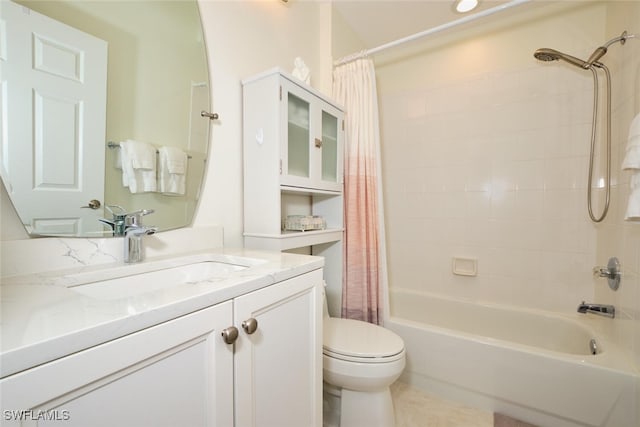 9110 Bayberry Bnd Unit 102, Fort Myers, FL 33908 - bathroom with shower / bathtub combination with curtain, toilet, and vanity