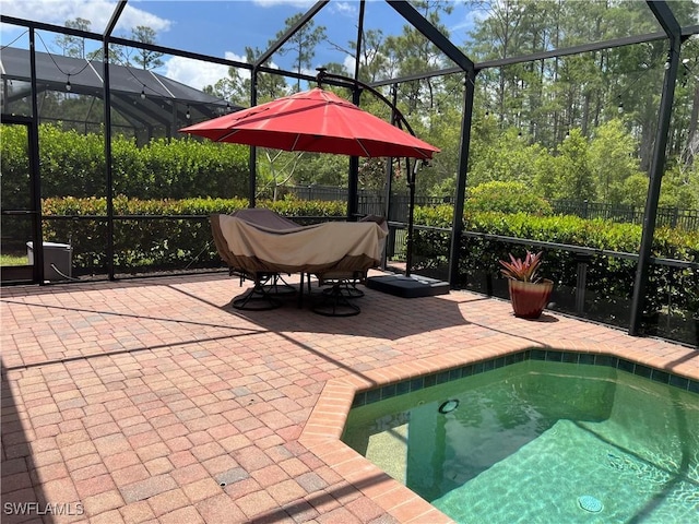11010 Longwing Dr, Fort Myers, FL 33912 - view of patio featuring a lanai