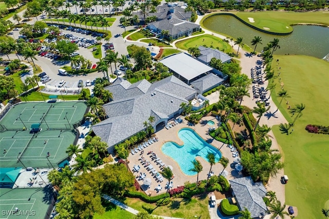 9211 Independence Way, Fort Myers, FL 33913 - aerial view of property and surrounding area featuring a nearby body of water and a golf course