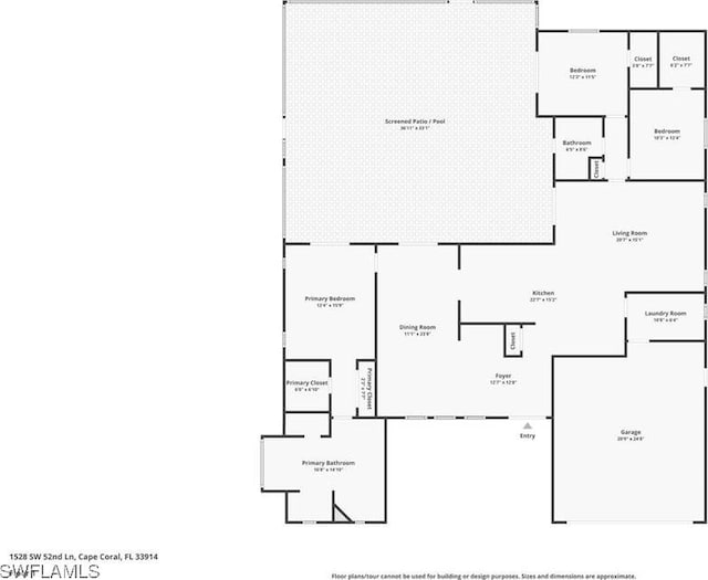 1528 SW 52nd Ln, Cape Coral, FL 33914 - home floor plan