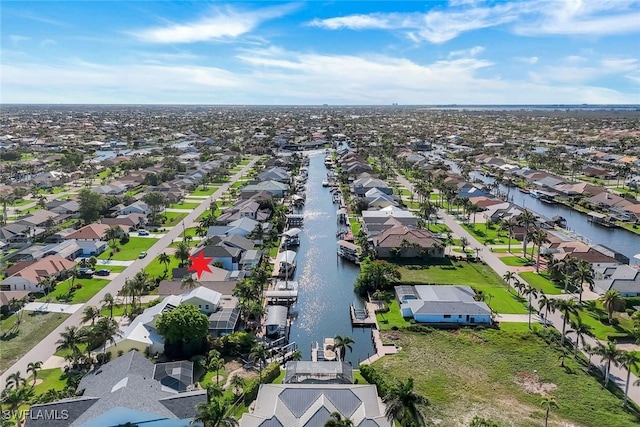 1528 SW 52nd Ln, Cape Coral, FL 33914 - aerial view of residential area with a large body of water