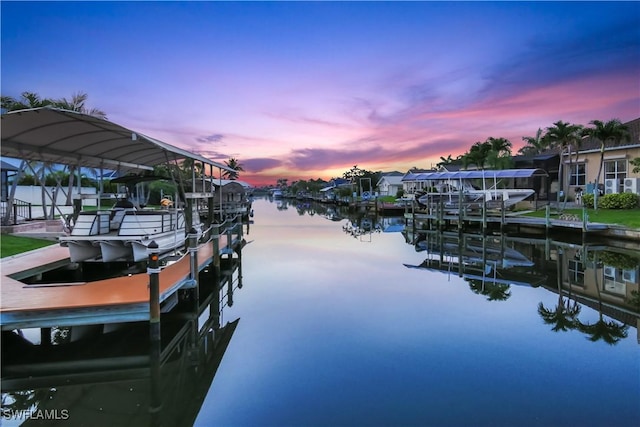 1528 SW 52nd Ln, Cape Coral, FL 33914 - dock featuring boat lift and a water view