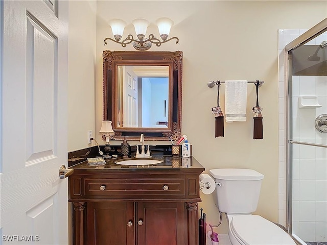 1131 Swallow Ave Unit 3-202, Marco Island, FL 34145 - bathroom featuring a stall shower and vanity