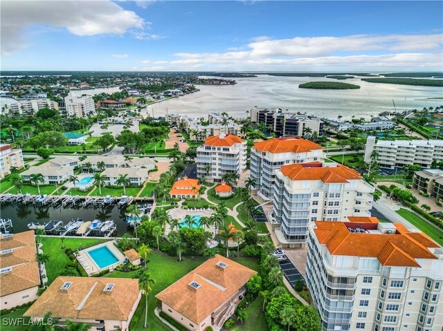 1131 Swallow Ave Unit 3-202, Marco Island, FL 34145 - drone / aerial view of a large body of water and apartment complex