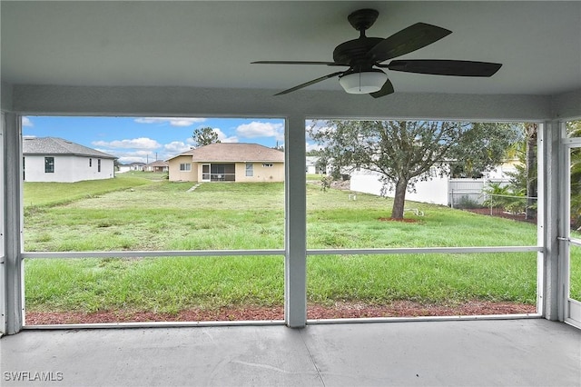4016 35th St SW, Lehigh Acres, FL 33976 - view of grassy yard with ceiling fan