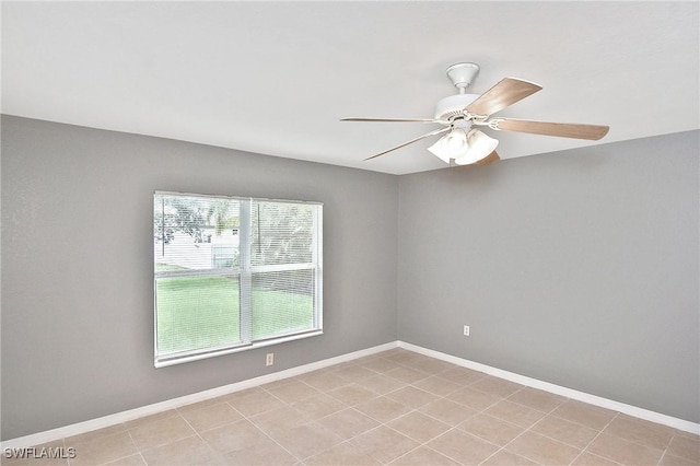 4016 35th St SW, Lehigh Acres, FL 33976 - empty room featuring a ceiling fan and baseboards