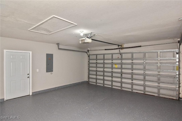4016 35th St SW, Lehigh Acres, FL 33976 - garage with electric panel, a garage door opener, and baseboards