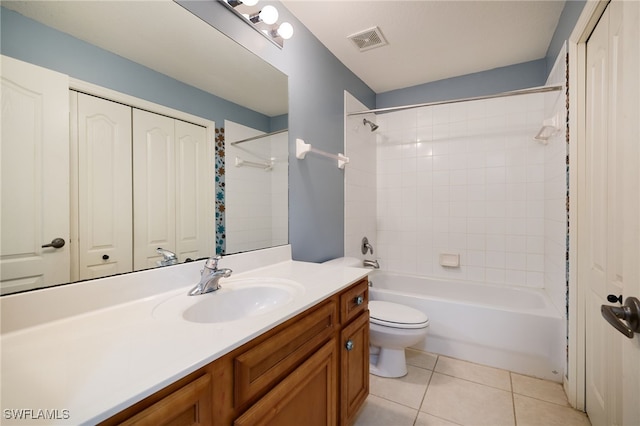 12021 Rock Brook Run Unit 2106, Fort Myers, FL 33913 - bathroom featuring vanity, shower / washtub combination, and tile patterned flooring