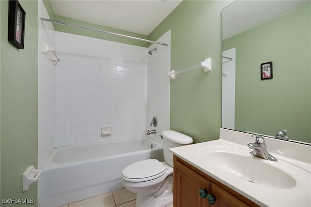 12021 Rock Brook Run Unit 2106, Fort Myers, FL 33913 - bathroom with vanity, tile patterned flooring, and washtub / shower combination