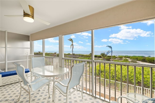 827 E Gulf Dr Unit C6, Sanibel, FL 33957 - sunroom / solarium with a water view