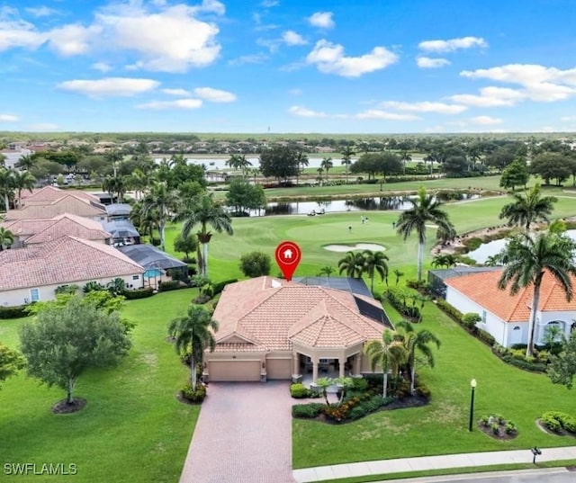 10026 Lions Bay Ct, Naples, FL 34120 - aerial view of residential area with a nearby body of water and a local golf course