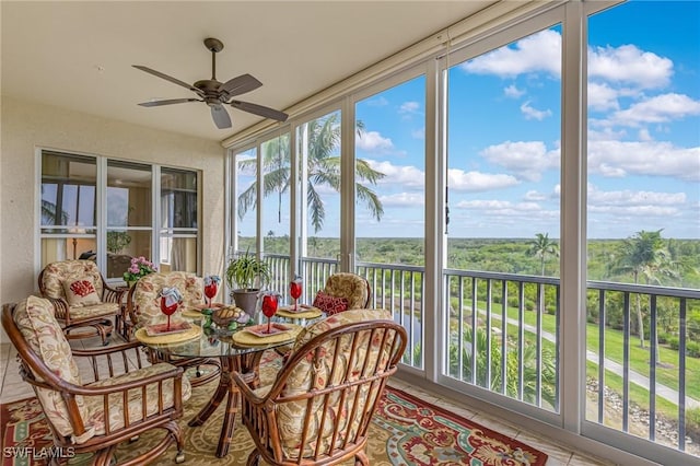 9121 Southmont Cv Unit 204, Fort Myers, FL 33908 - sunroom with tile patterned flooring