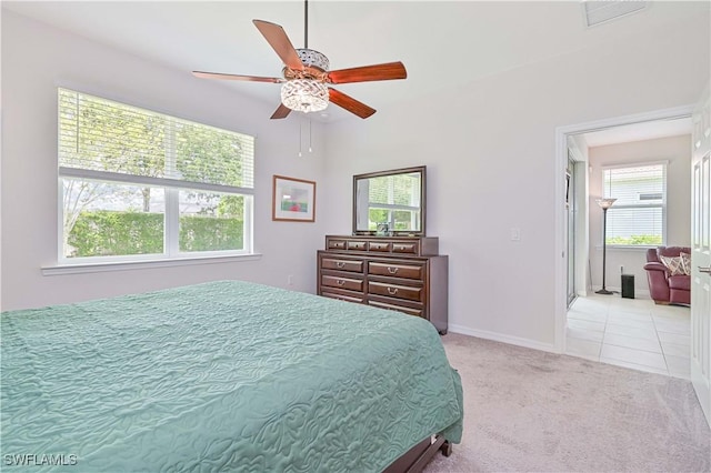 2113 Summersweet Dr, Alva, FL 33920 - bedroom with carpet flooring and ceiling fan