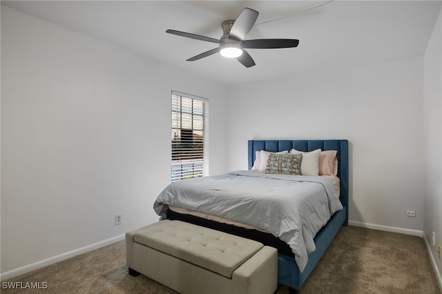 3297 Royal Canadian Trce Unit 2, Fort Myers, FL 33907 - carpeted bedroom with baseboards and a ceiling fan