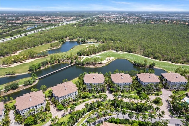 2768 Tiburon Blvd E Unit 202, Naples, FL 34109 - aerial overview of property's location with a large body of water and a golf club