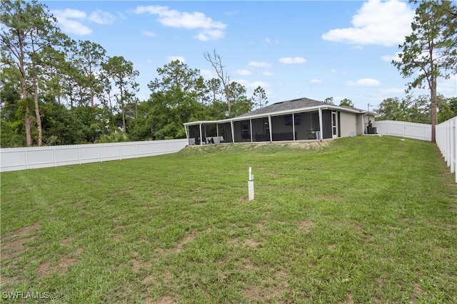 3214 45th St W, Lehigh Acres, FL 33971 - view of yard featuring a sunroom