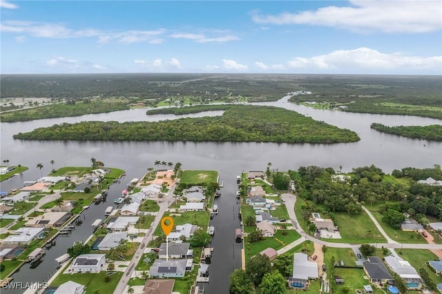 2220 Isle Of Pines Ave, Fort Myers, FL 33905 - aerial overview of property's location featuring a nearby body of water and nearby suburban area