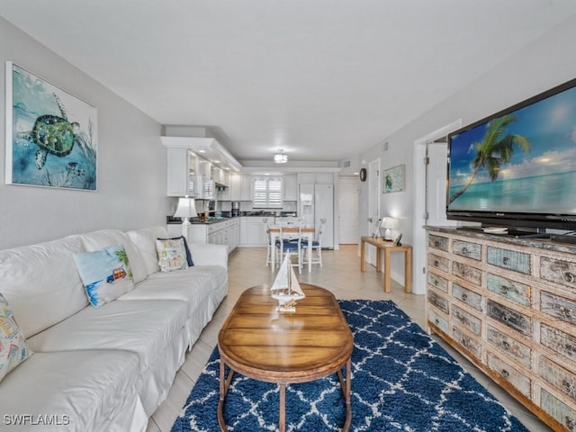1019 Anglers Cv Unit F302, Marco Island, FL 34145 - living room with light tile patterned floors