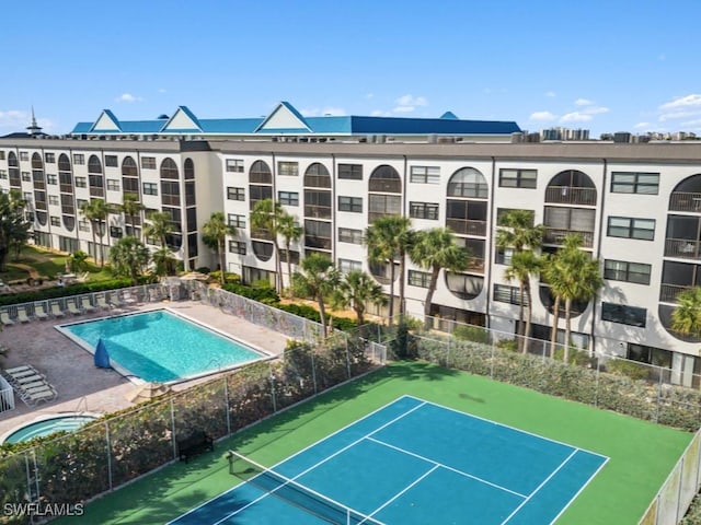 1019 Anglers Cv Unit F302, Marco Island, FL 34145 - view of tennis court