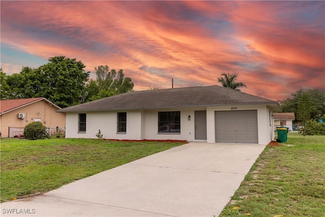 4779 31st Pl SW, Naples, FL 34116 - ranch-style home with stucco siding, a garage, and concrete driveway