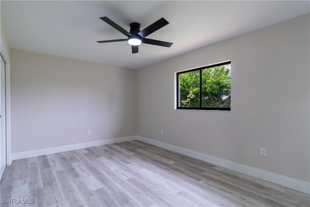 4779 31st Pl SW, Naples, FL 34116 - unfurnished room featuring light wood-style floors, baseboards, and ceiling fan