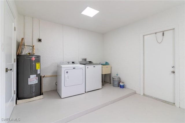 4779 31st Pl SW, Naples, FL 34116 - washroom featuring water heater and independent washer and dryer