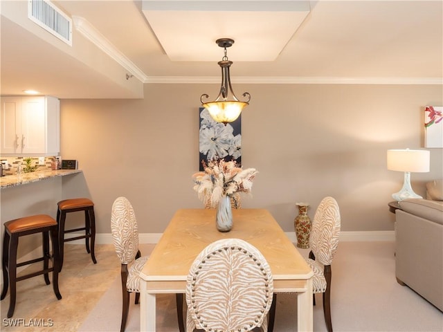 100 N Collier Blvd Unit 803, Marco Island, FL 34145 - dining area with ornamental molding and baseboards