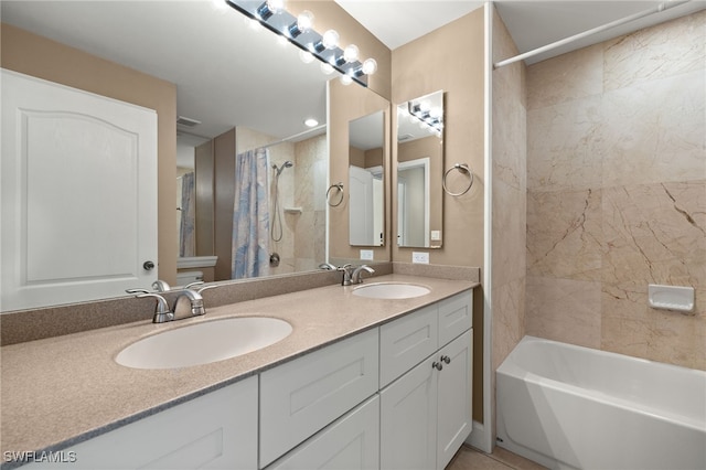 2933 NW 25th Ter, Cape Coral, FL 33993 - full bath with double vanity and shower / tub combo