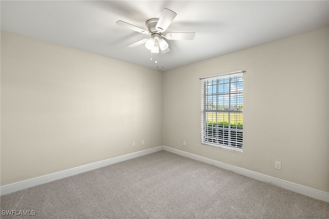 2933 NW 25th Ter, Cape Coral, FL 33993 - carpeted spare room featuring baseboards and a ceiling fan