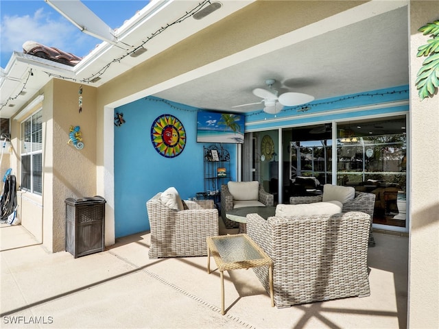 28979 Vermillion Ln, Bonita Springs, FL 34135 - view of patio / terrace with ceiling fan