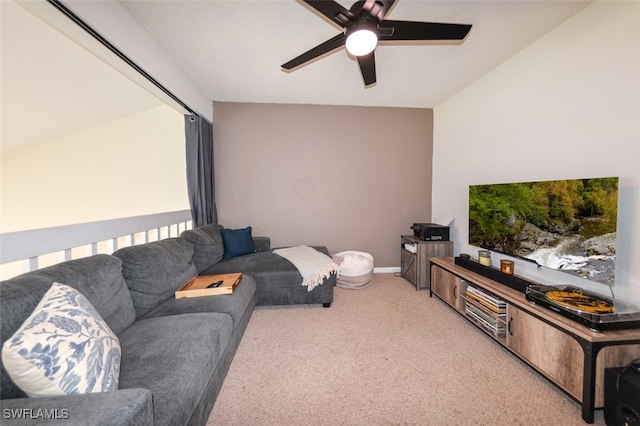 12964 Meadowood Ct, Fort Myers, FL 33919 - living room with a ceiling fan and carpet floors
