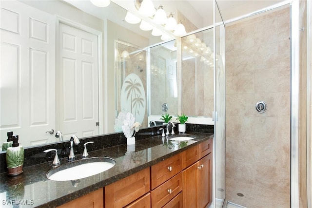 9065 Albion Ln N Unit 4909, Naples, FL 34113 - bathroom with a stall shower and double vanity