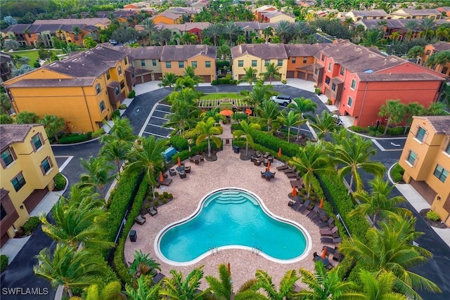 9065 Albion Ln N Unit 4909, Naples, FL 34113 - aerial view of residential area featuring a pool