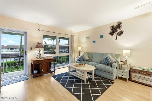 240 N Collier Blvd Unit G8, Marco Island, FL 34145 - living room featuring light wood-type flooring