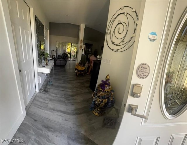 4090 32nd Ave SW, Naples, FL 34116 - hall with lofted ceiling