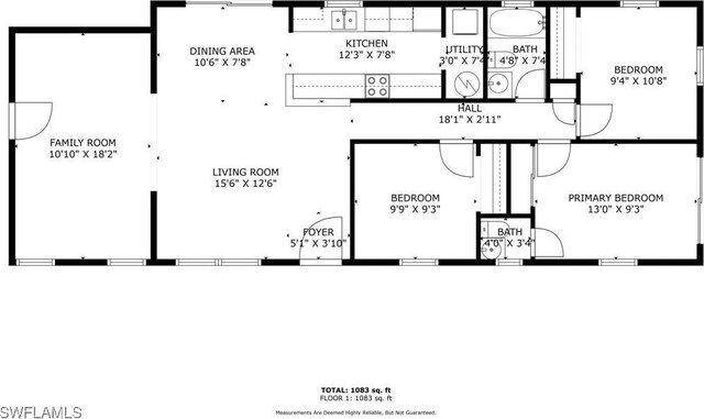 3018 Sunset Rd, Fort Myers, FL 33901 - view of property floor plan