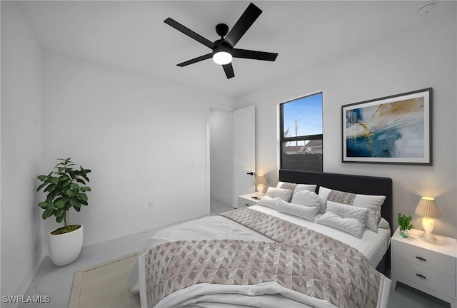 1921 SW 4th St, Cape Coral, FL 33991 - bedroom with a ceiling fan and baseboards