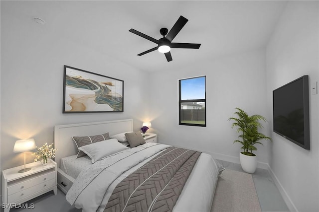 1921 SW 4th St, Cape Coral, FL 33991 - bedroom with baseboards and a ceiling fan