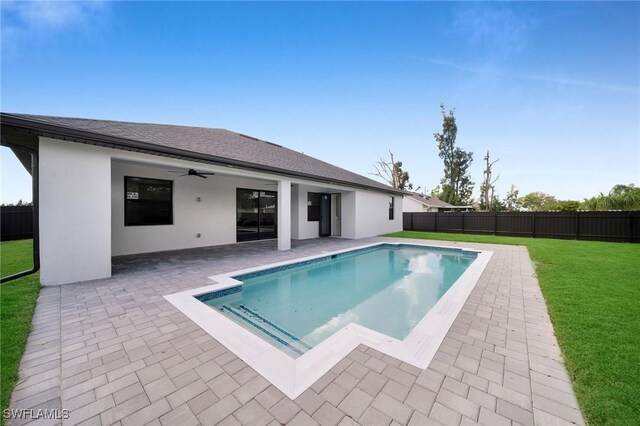 1921 SW 4th St, Cape Coral, FL 33991 - view of swimming pool with a patio and ceiling fan