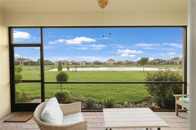 16126 Rosemallow Ln, Alva, FL 33920 - sunroom / solarium with a water view and a residential view