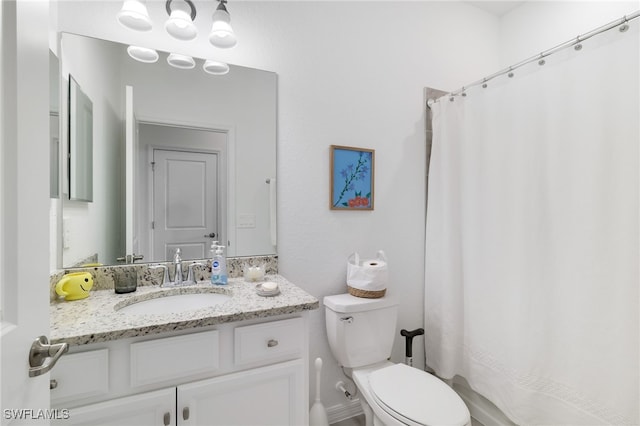 16126 Rosemallow Ln, Alva, FL 33920 - bathroom featuring vanity, toilet, and a shower with curtain