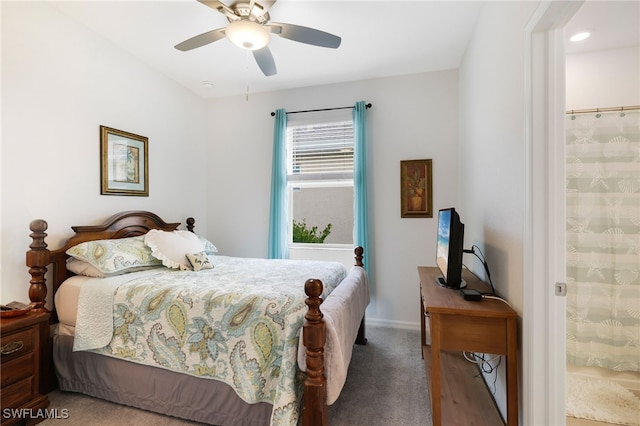 16126 Rosemallow Ln, Alva, FL 33920 - bedroom with carpet, baseboards, and ceiling fan