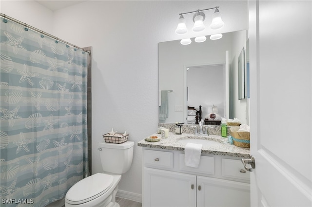 16126 Rosemallow Ln, Alva, FL 33920 - bathroom featuring toilet, vanity, and a shower with shower curtain
