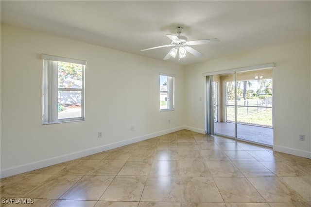 1101 SE 14th Ter, Cape Coral, FL 33990 - unfurnished room featuring baseboards and ceiling fan