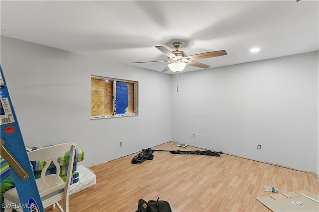 1423 SE 24th Ave, Cape Coral, FL 33990 - unfurnished room with a ceiling fan and wood finished floors