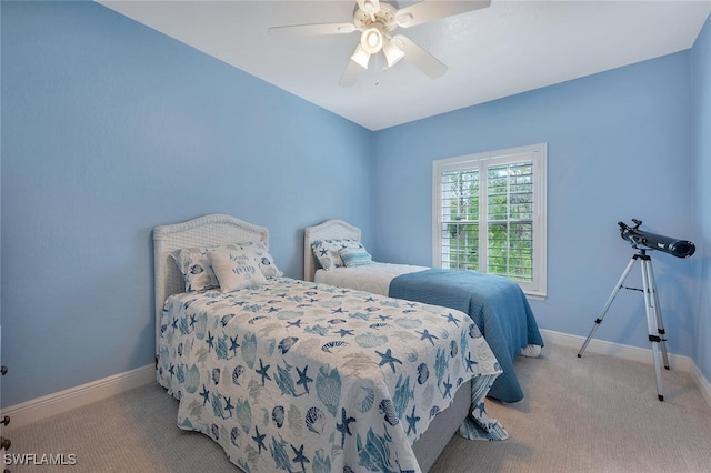 23520 Walden Center Dr Unit 207, Estero, FL 34134 - carpeted bedroom featuring baseboards and ceiling fan