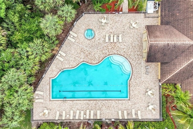 1089 Winding Pines Cir Unit 106, Cape Coral, FL 33909 - bird's eye view of a pool area